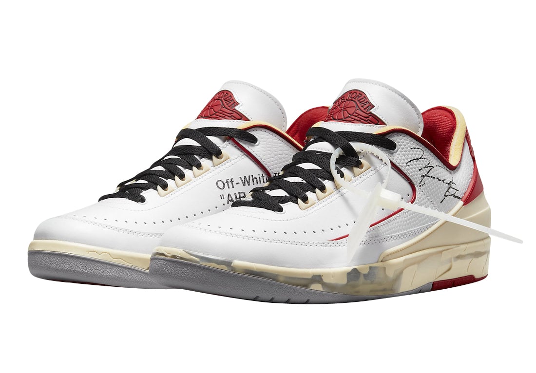 Off-White x Air Jordan 2 Low White Varsity Red - Image 2