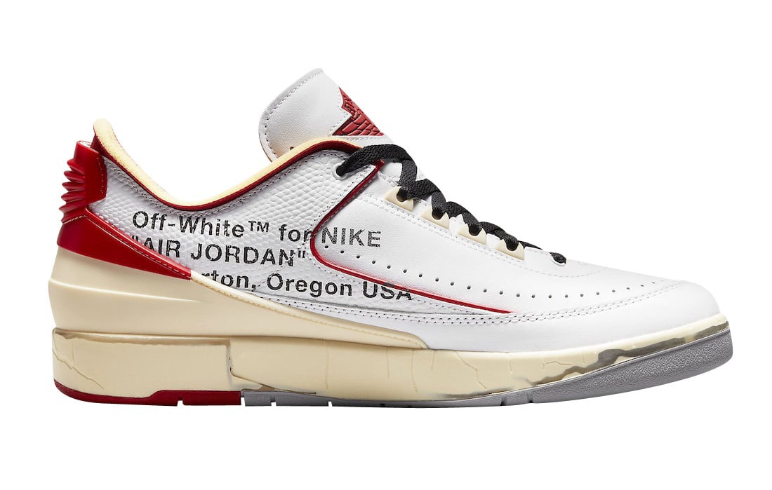 Off-White x Air Jordan 2 Low White Varsity Red - Image 3