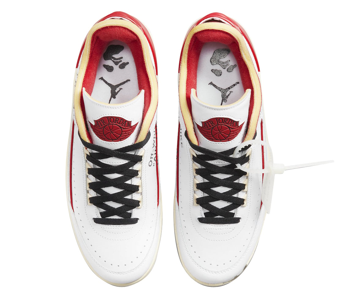 Off-White x Air Jordan 2 Low White Varsity Red - Image 4