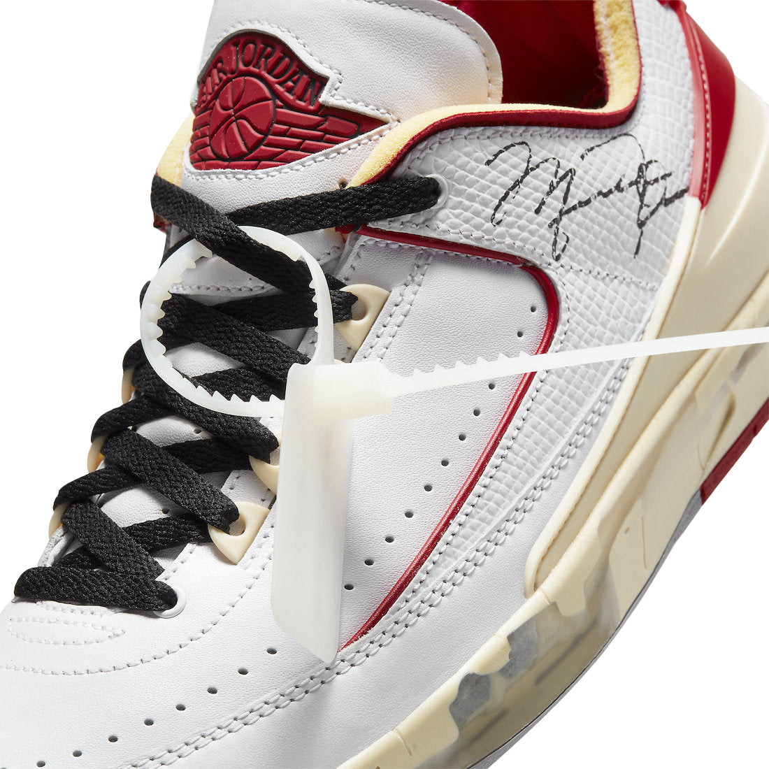 Off-White x Air Jordan 2 Low White Varsity Red - Image 9