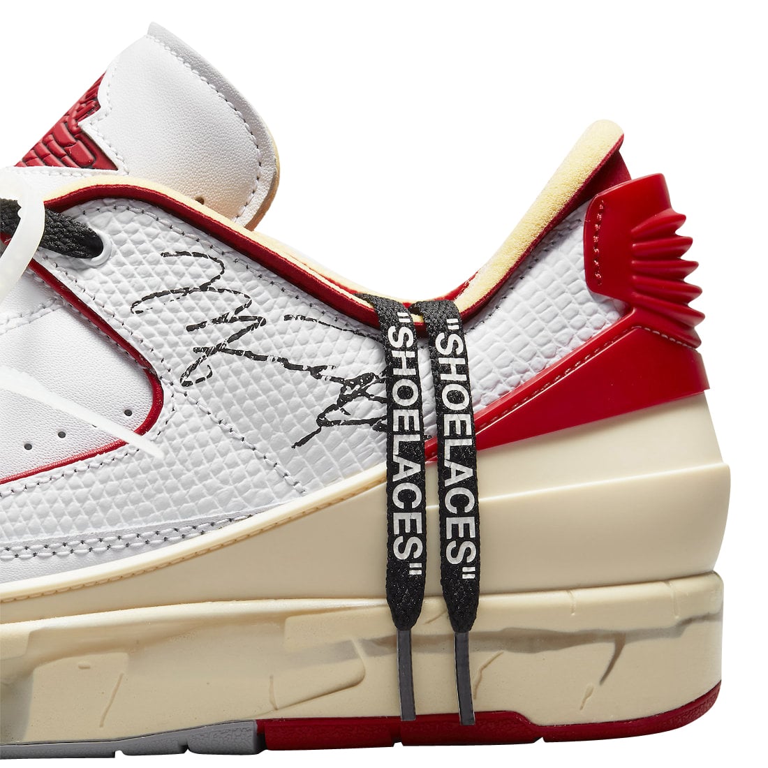 Off-White x Air Jordan 2 Low White Varsity Red - Image 10