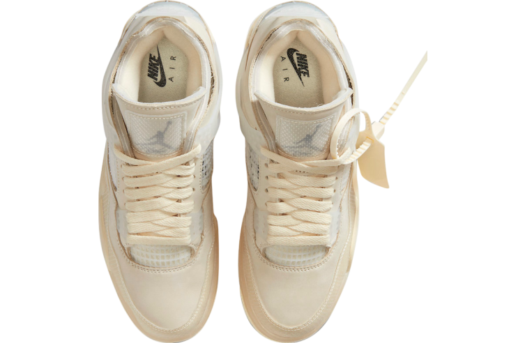 Off-White x Air Jordan 4 WMNS Sail - Image 4