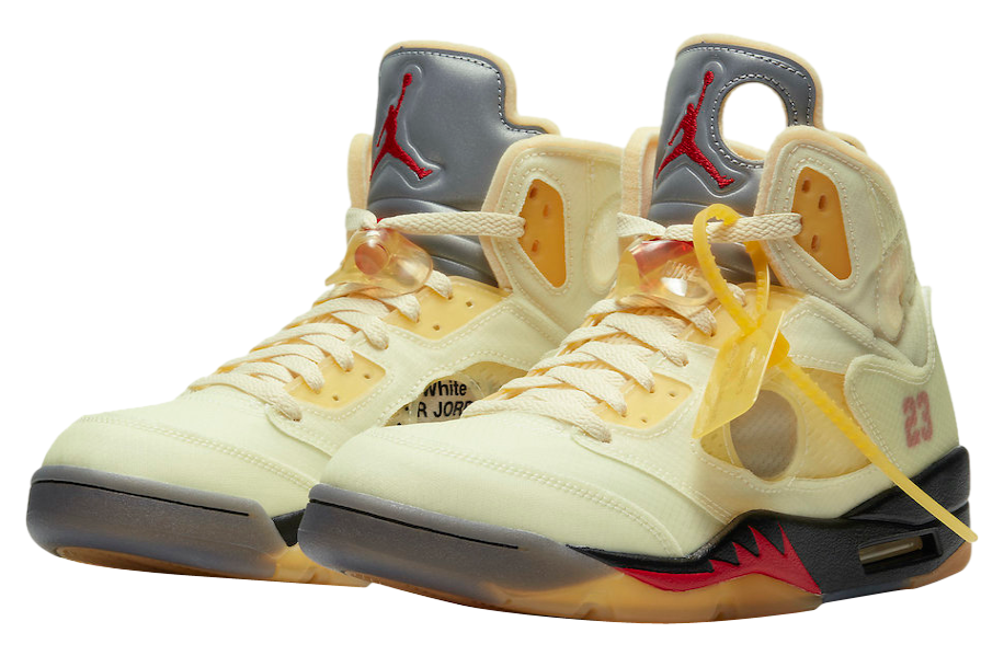 Off-White x Air Jordan 5 Sail - Image 2