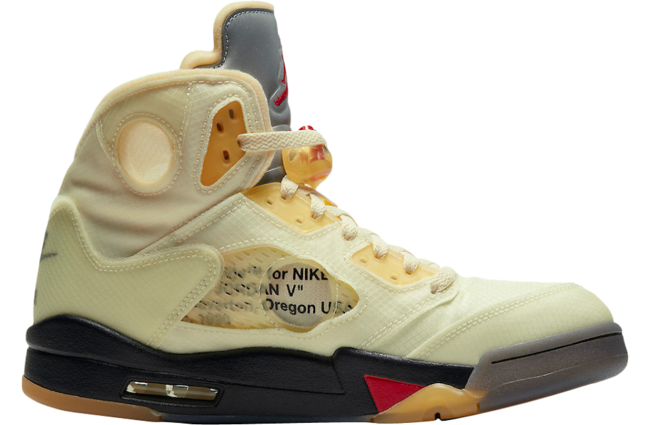 Off-White x Air Jordan 5 Sail - Image 5