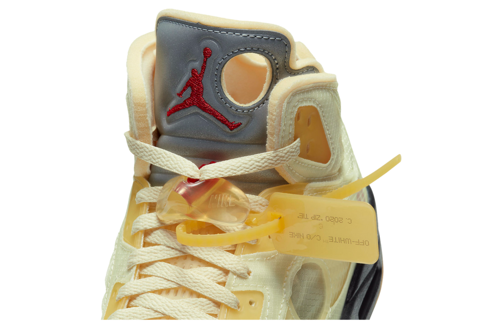 Off-White x Air Jordan 5 Sail - Image 9