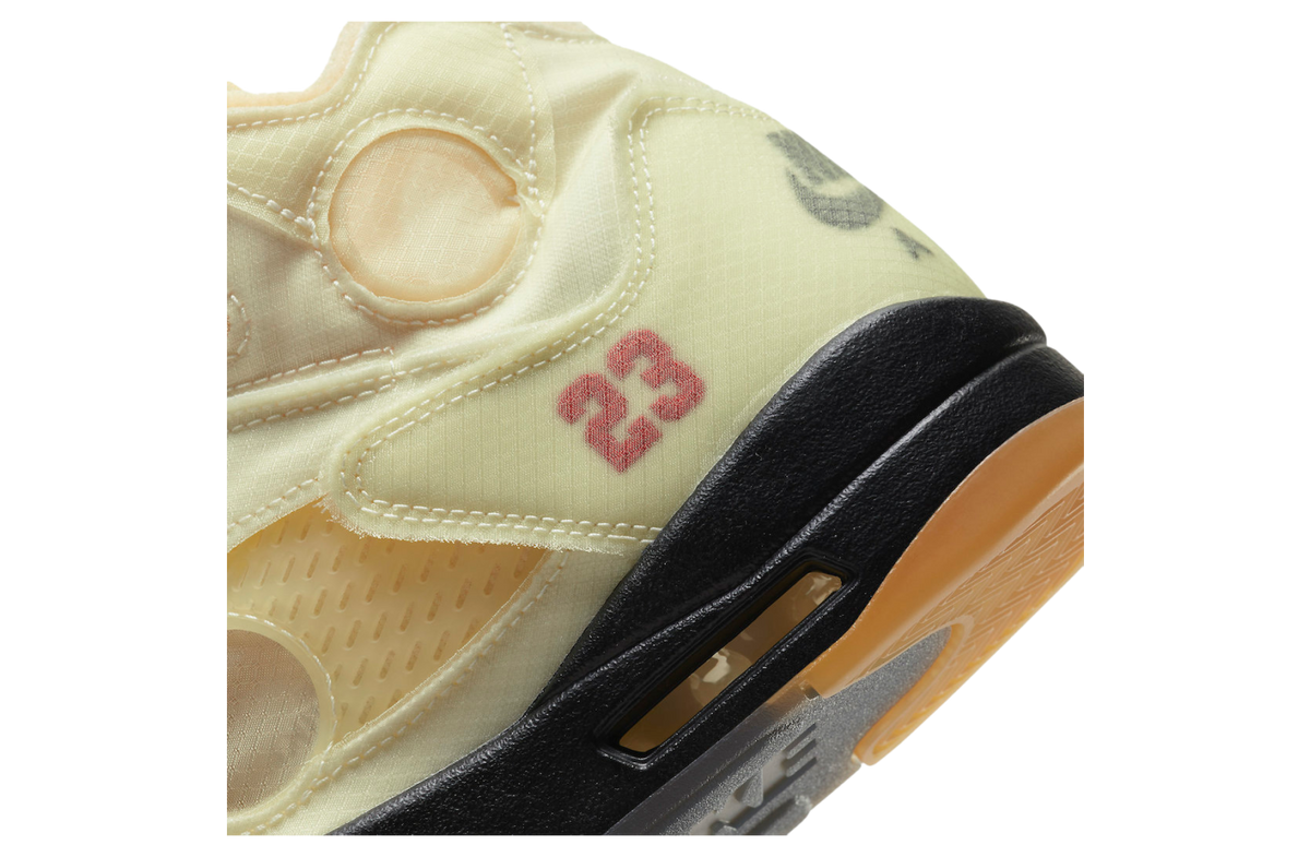 Off-White x Air Jordan 5 Sail - Image 11