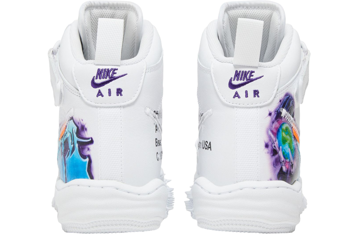 Off-White x Nike Air Force 1 Mid SP Leather Graffiti - Image 4