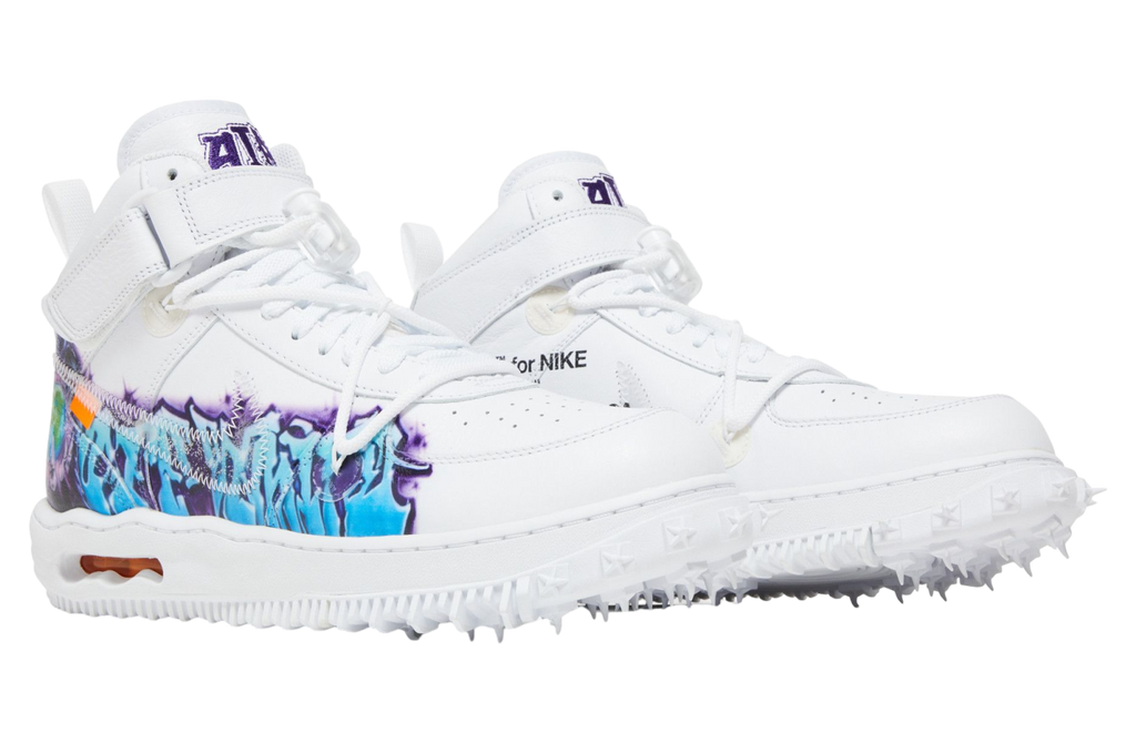 Off-White x Nike Air Force 1 Mid SP Leather Graffiti - Image 5