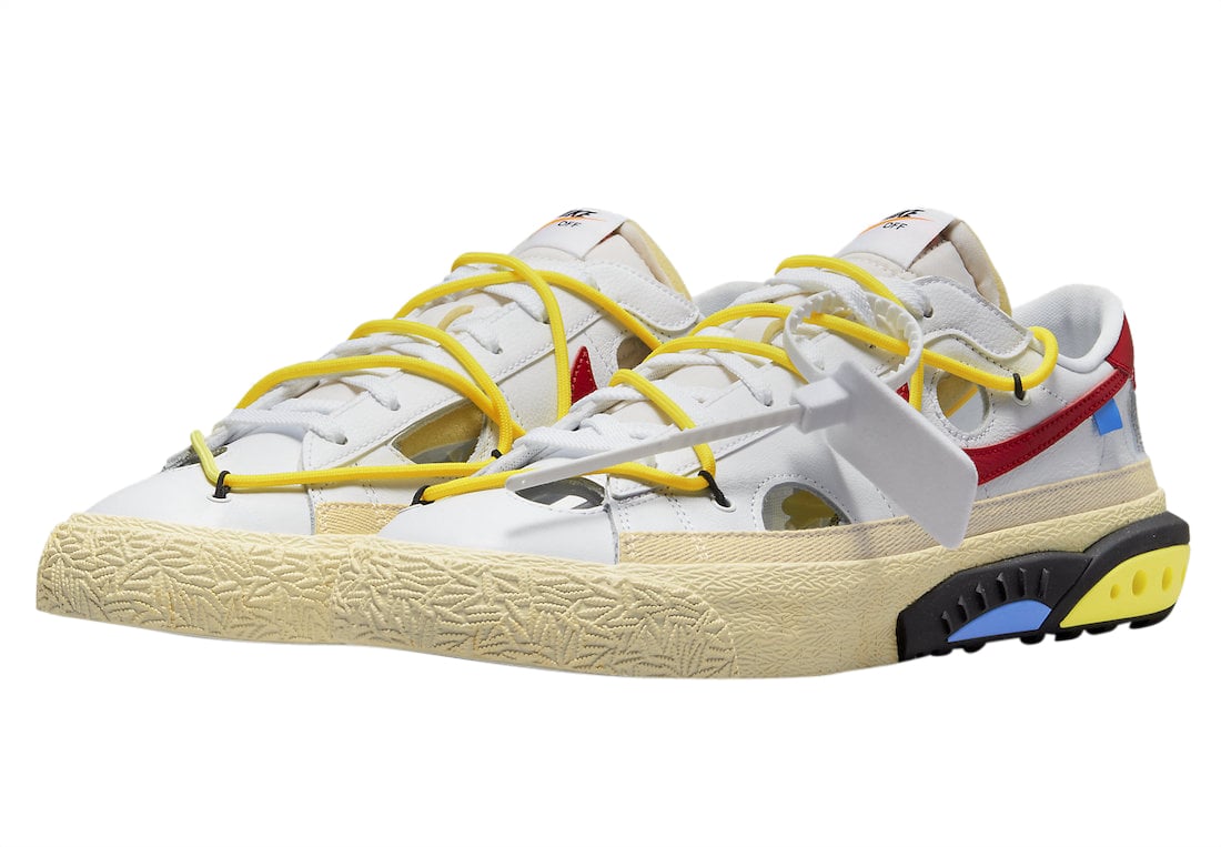 Off-White x Nike Blazer Low White University Red - Image 2