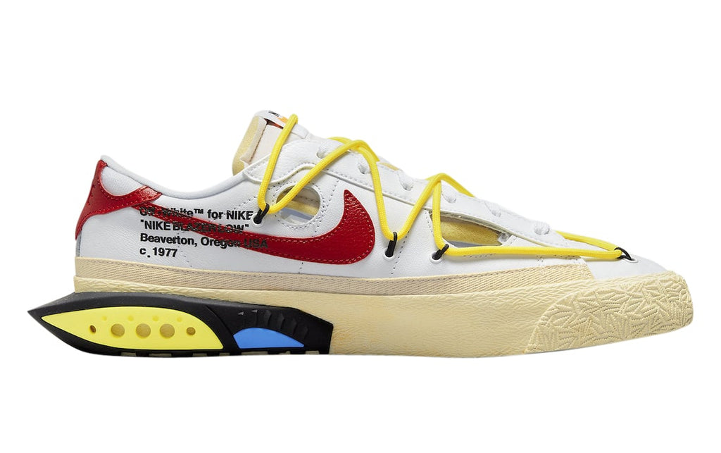 Off-White x Nike Blazer Low White University Red - Image 3