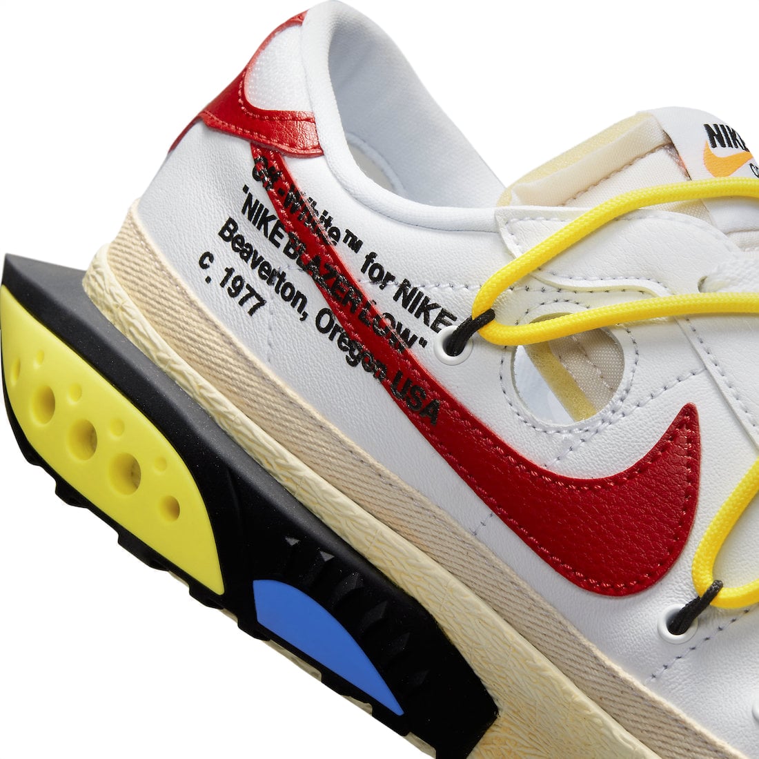 Off-White x Nike Blazer Low White University Red - Image 10