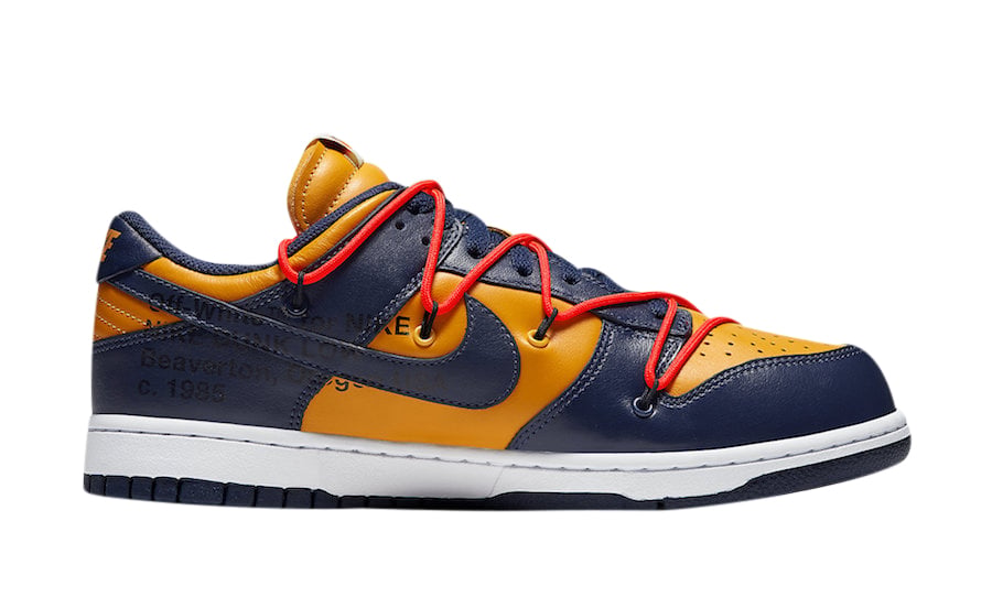 Off-White x Nike Dunk Low University Gold - Image 3