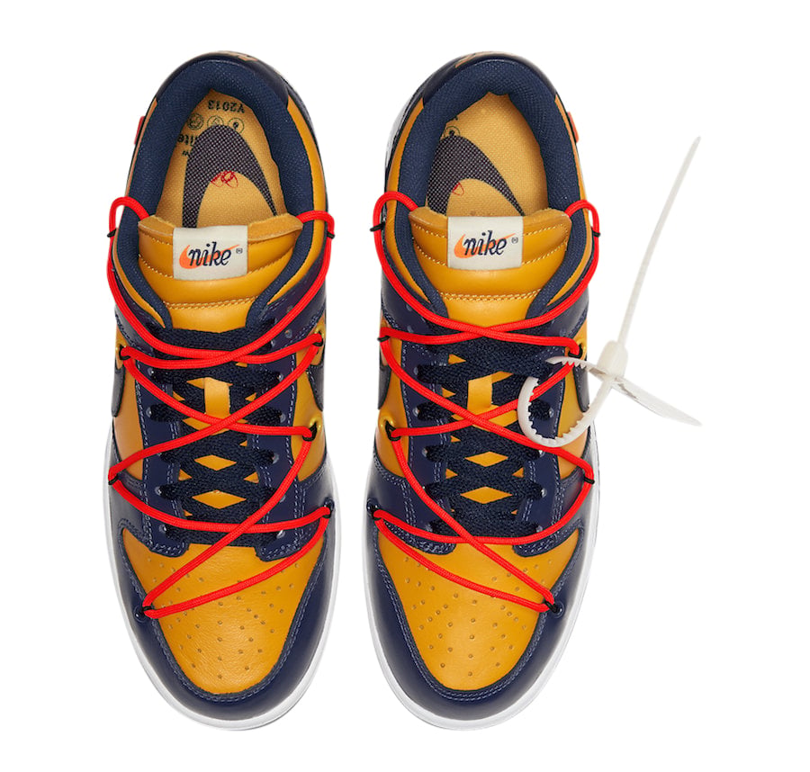 Off-White x Nike Dunk Low University Gold - Image 4