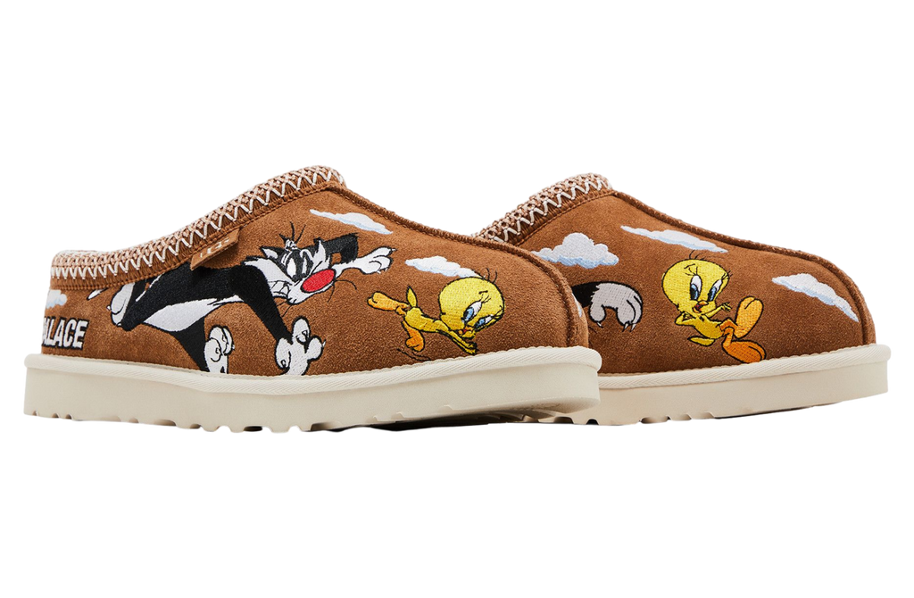 Palace x Looney Tunes x Ugg Tasman Slipper Chestnut - Image 5
