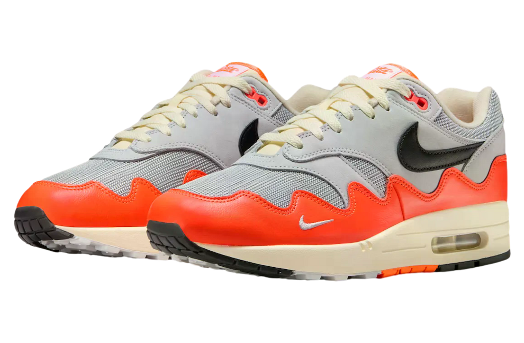 Patta x Nike Air Max 1 Hyper Crimson / Pure Platinum - Image 2