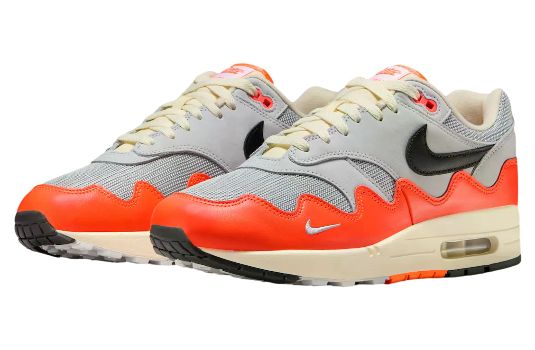 Patta x Nike Air Max 1 Hyper Crimson / Pure Platinum - Image 2