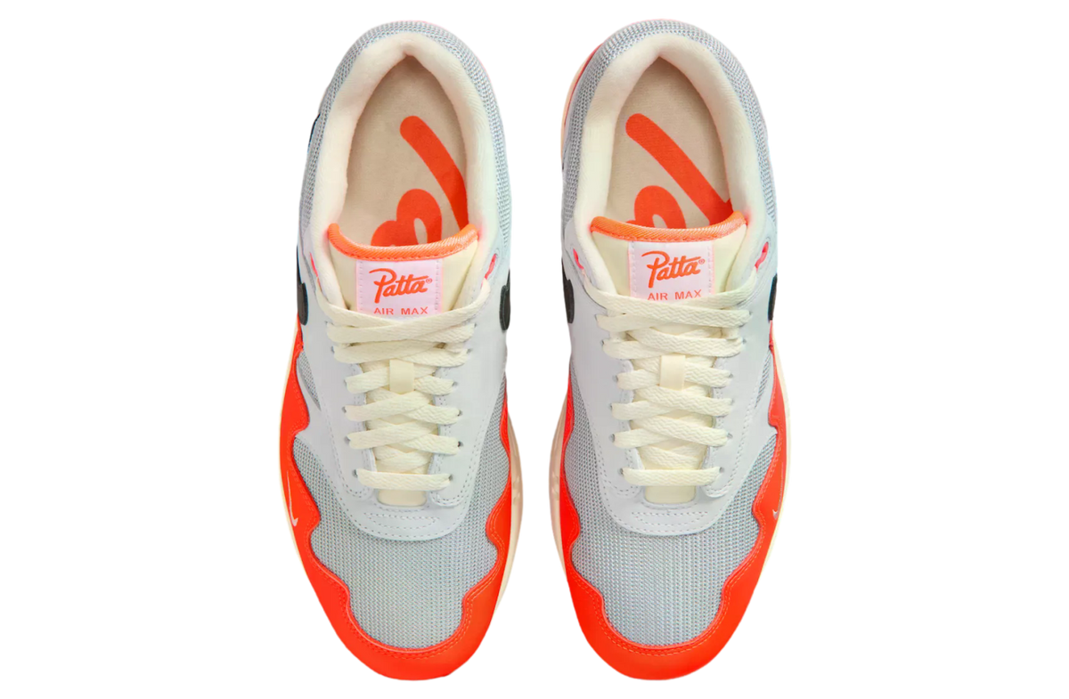 Patta x Nike Air Max 1 Hyper Crimson / Pure Platinum - Image 4