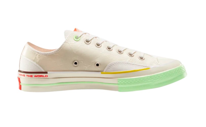 Pigalle x Converse Chuck 70 Ox White Barely Volt - Image 2