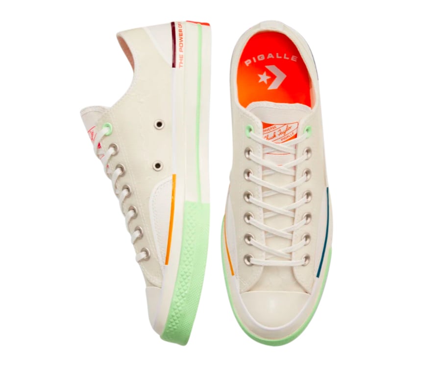 Pigalle x Converse Chuck 70 Ox White Barely Volt - Image 3