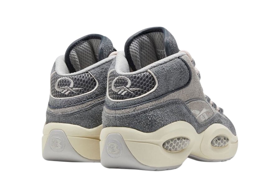 Reebok Question Mid Grey Suede - Image 3