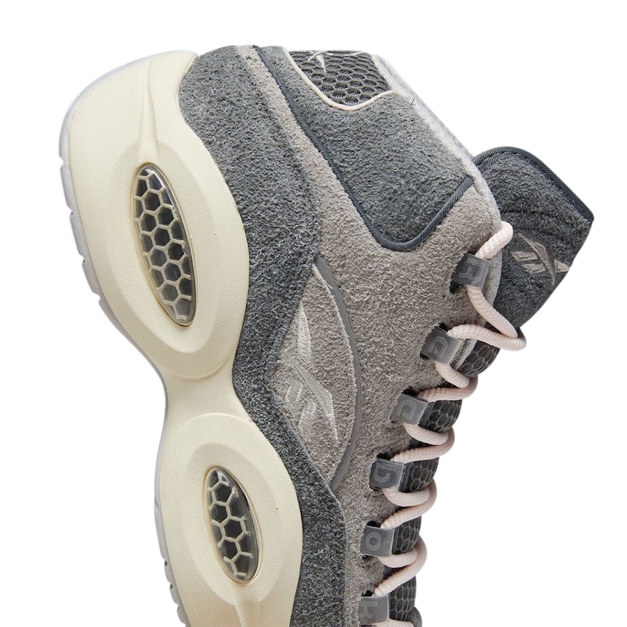 Reebok Question Mid Grey Suede - Image 5