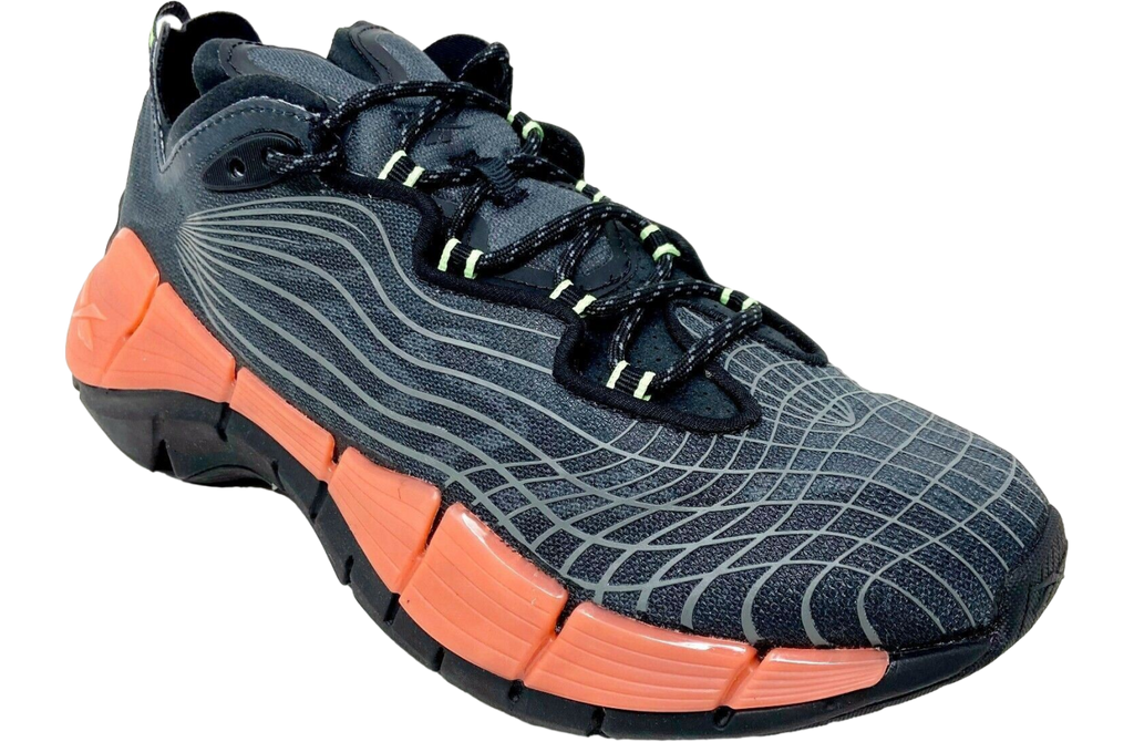 Reebok Zig Kinetica 2 Black Orange Flare - Image 2