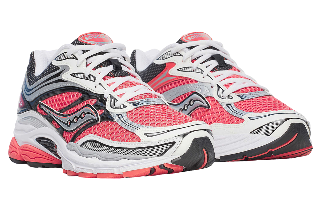 Saucony Progrid Omni 9 Silver / Coral - Image 2