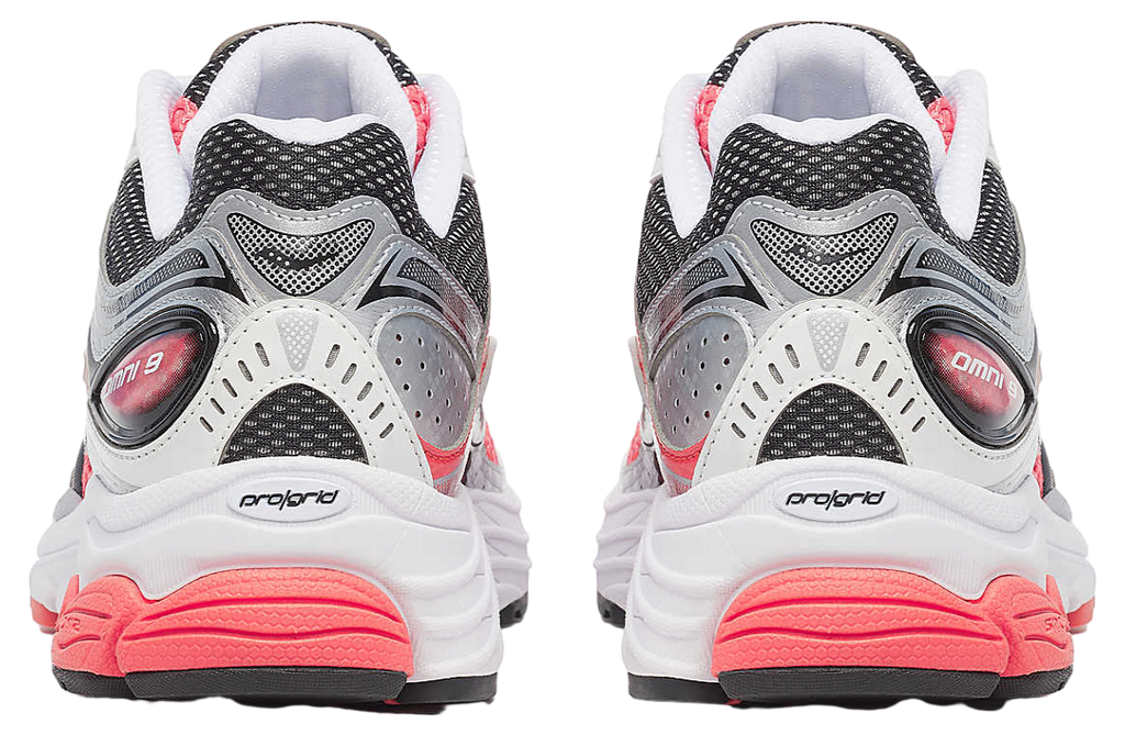 Saucony Progrid Omni 9 Silver / Coral - Image 4