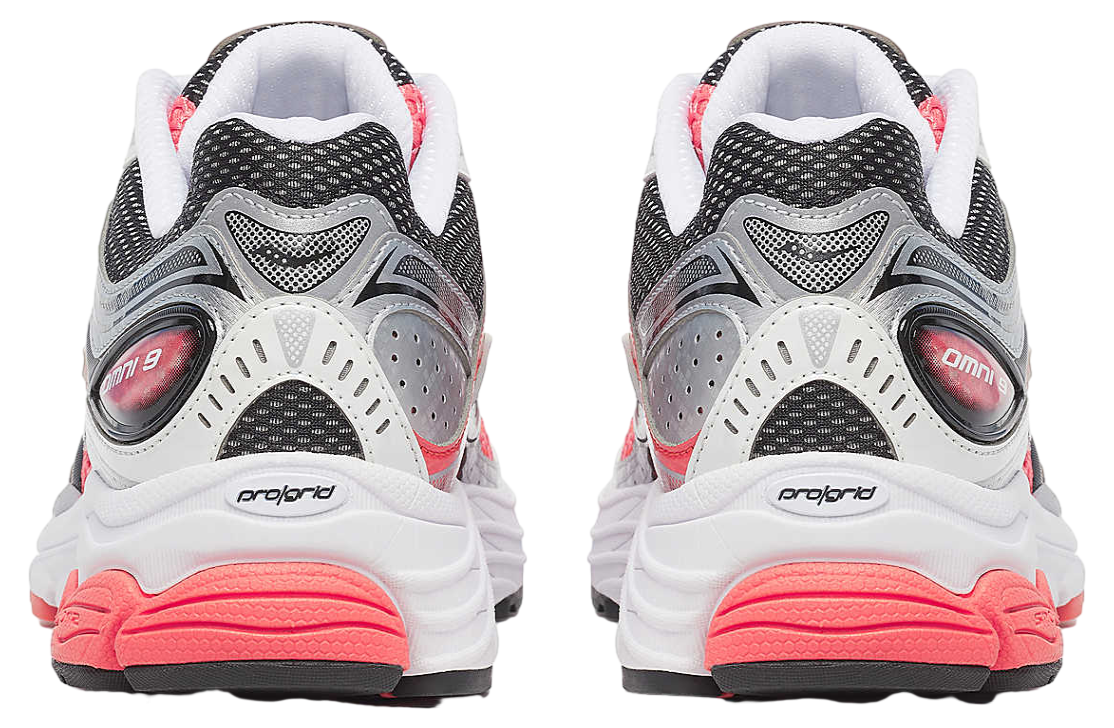 Saucony Progrid Omni 9 Silver / Coral - Image 4