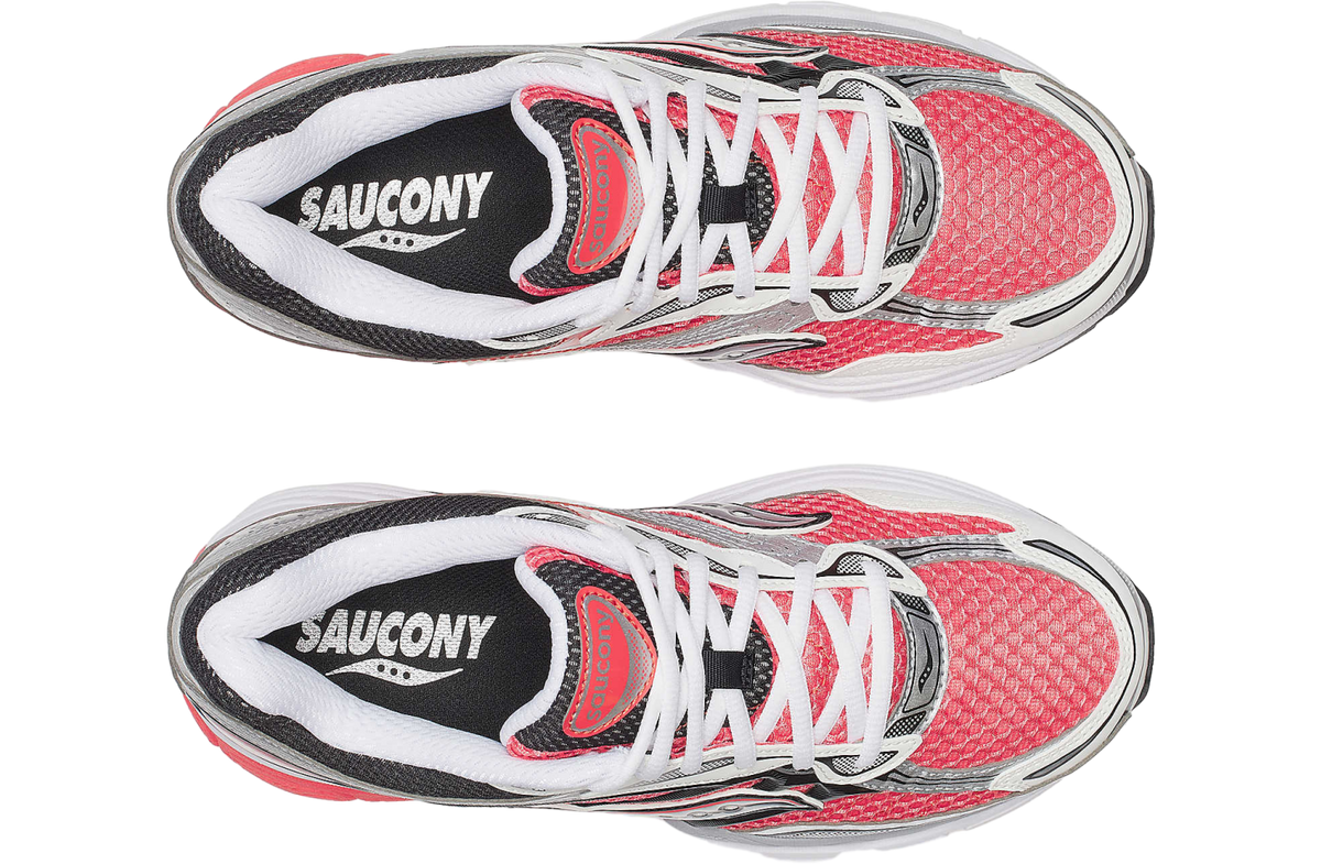 Saucony Progrid Omni 9 Silver / Coral - Image 5