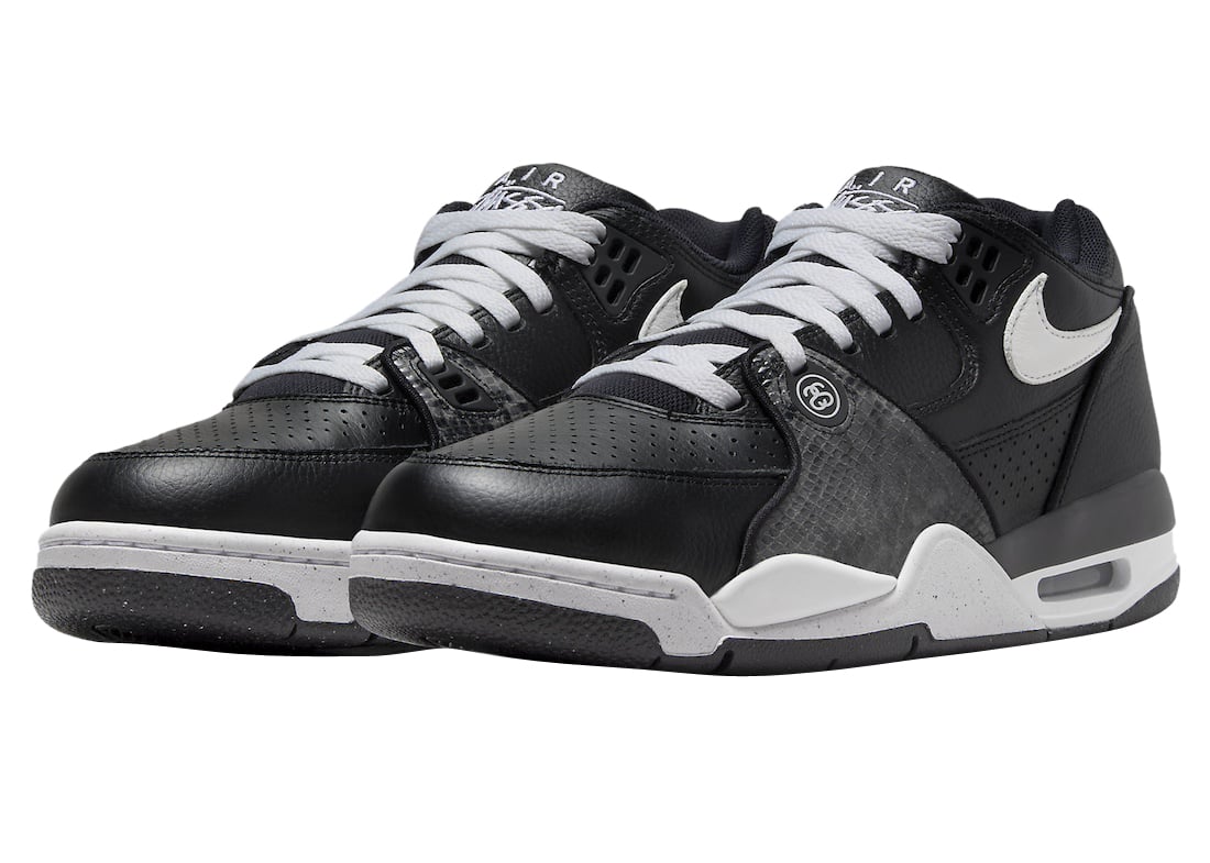 Stussy x Nike Air Flight 89 Black - Image 2