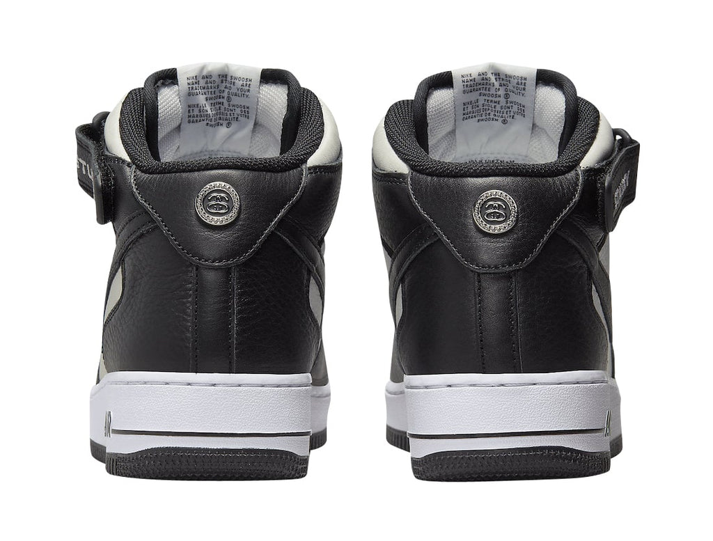 Stussy x Nike Air Force 1 Mid White Black - Image 5
