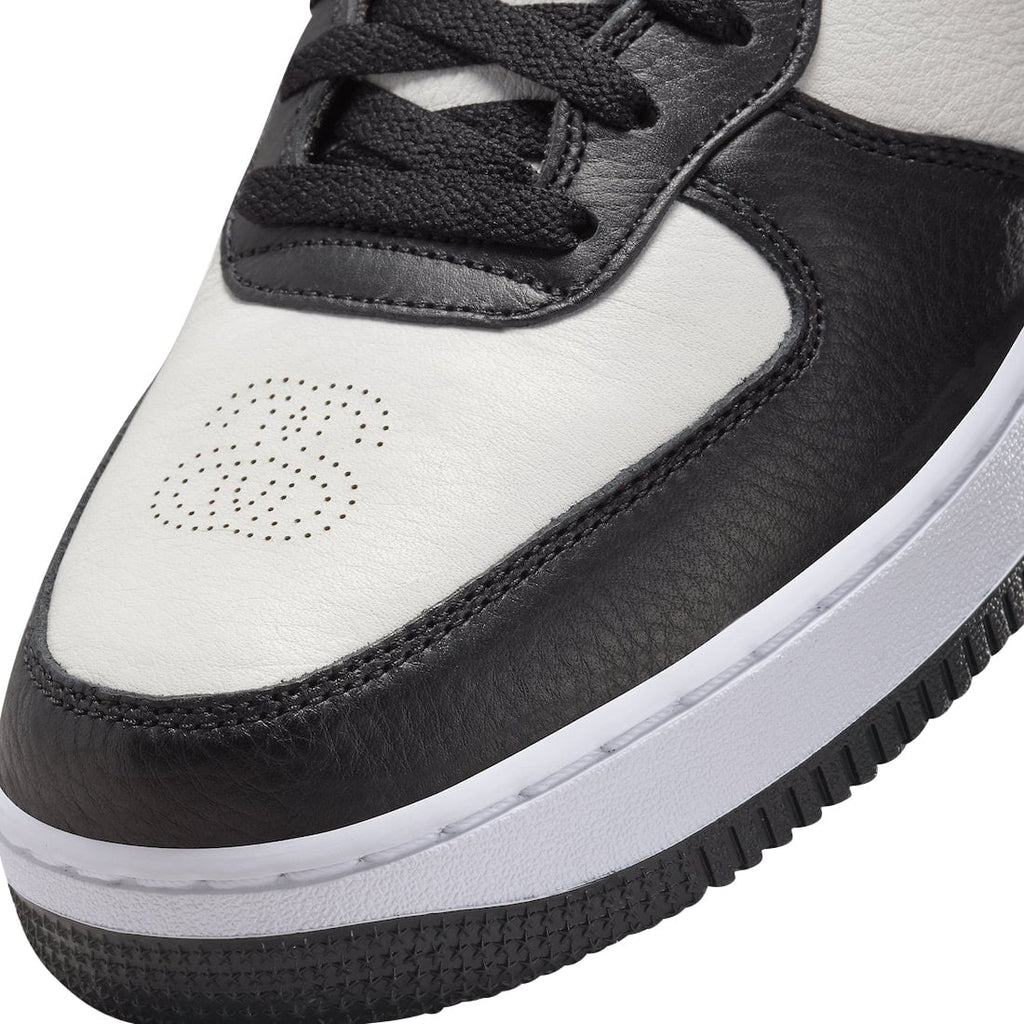 Stussy x Nike Air Force 1 Mid White Black - Image 7