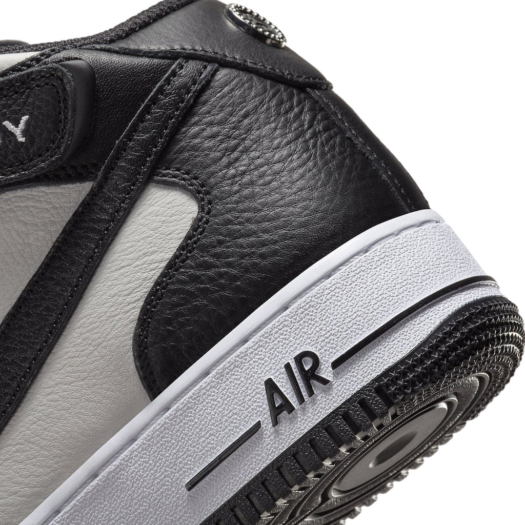 Stussy x Nike Air Force 1 Mid White Black - Image 8