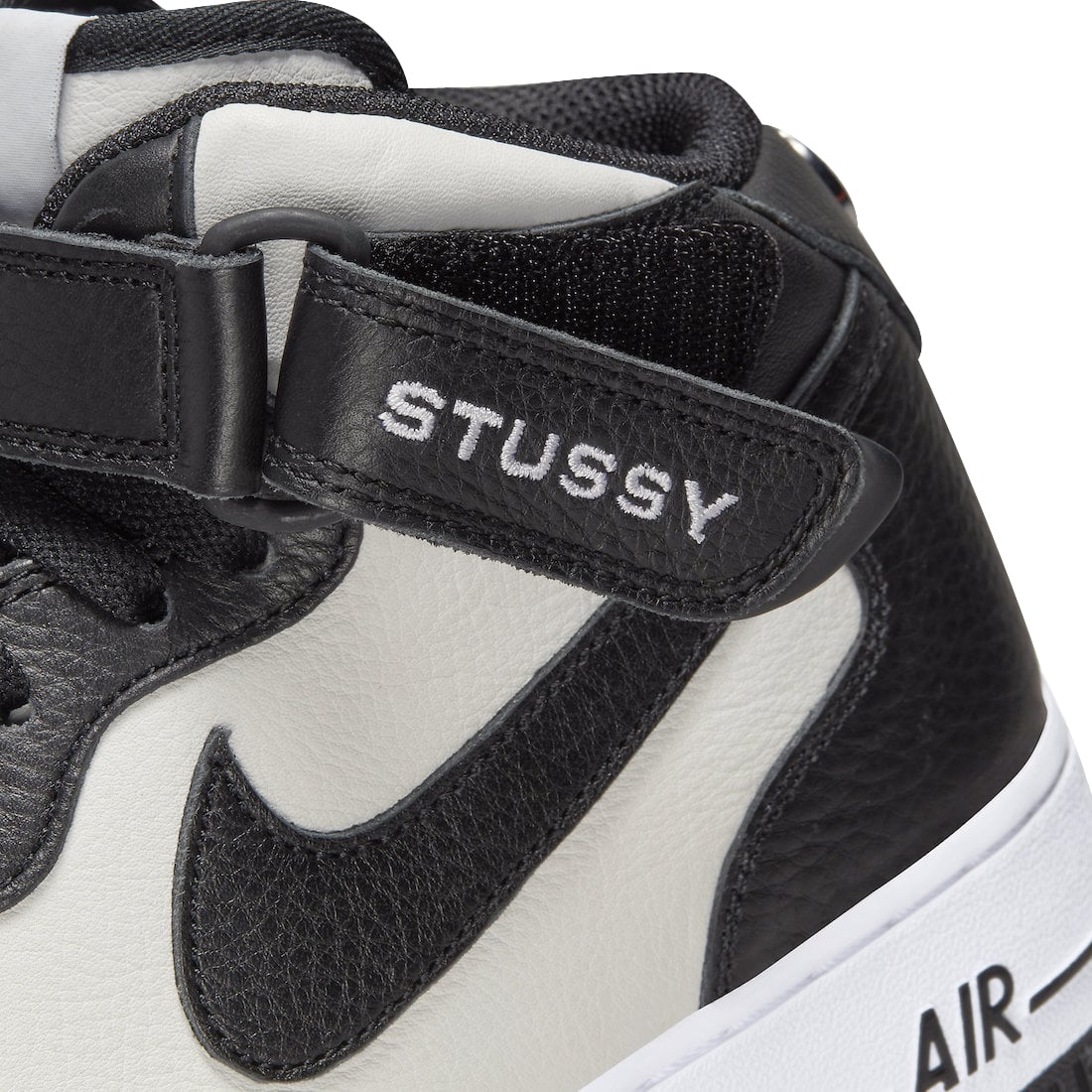 Stussy x Nike Air Force 1 Mid White Black - Image 11