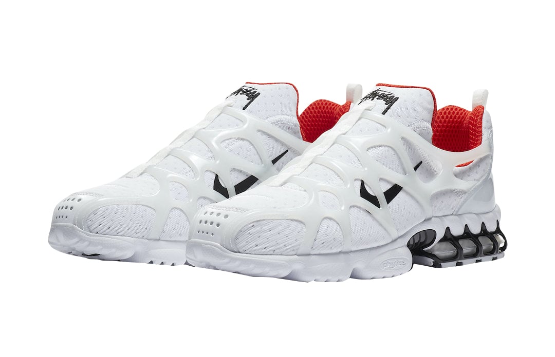 Stussy x Nike Air Zoom Kukini White Habanero Red - Image 2