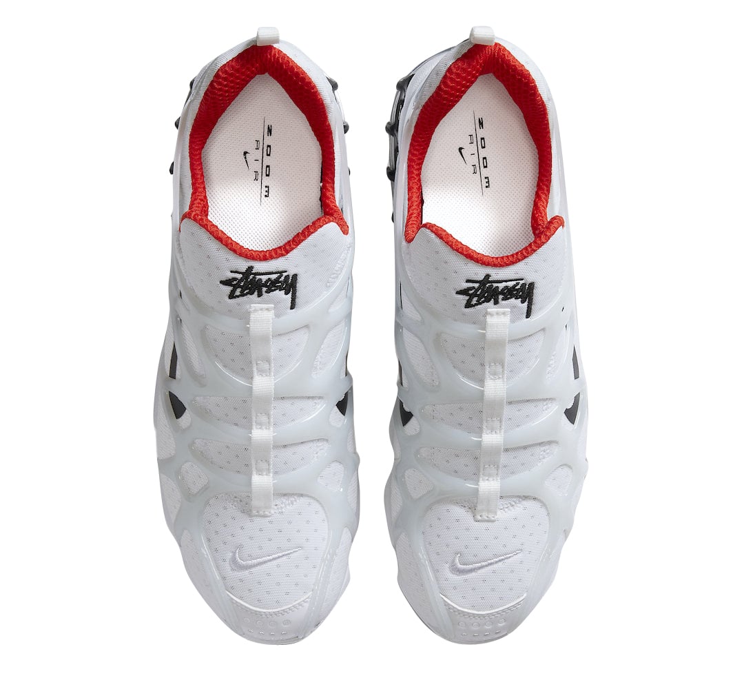Stussy x Nike Air Zoom Kukini White Habanero Red - Image 4