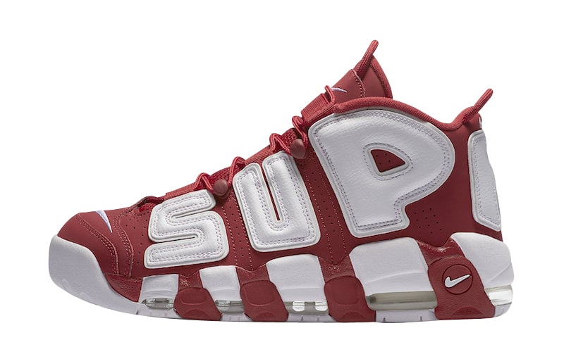 Supreme x Nike Air More Uptempo Red - Image 2