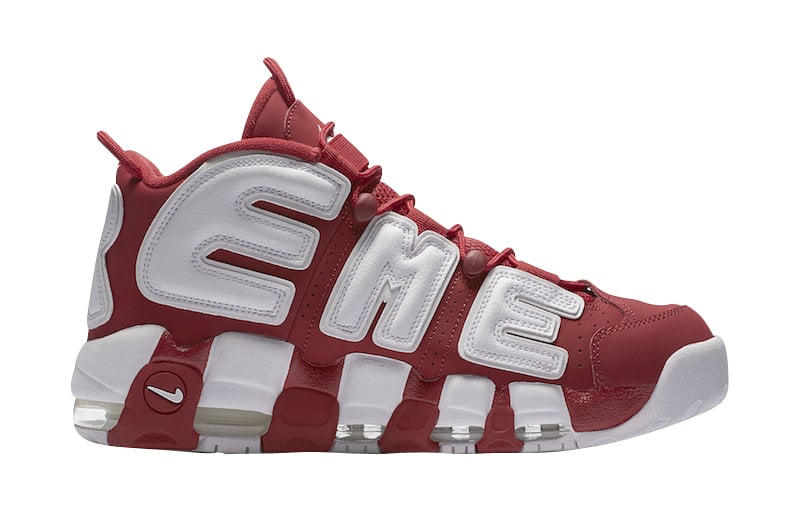 Supreme x Nike Air More Uptempo Red - Image 3