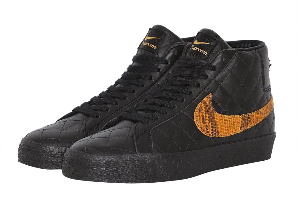 Supreme x Nike SB Blazer Mid Quilted Black - Image 2