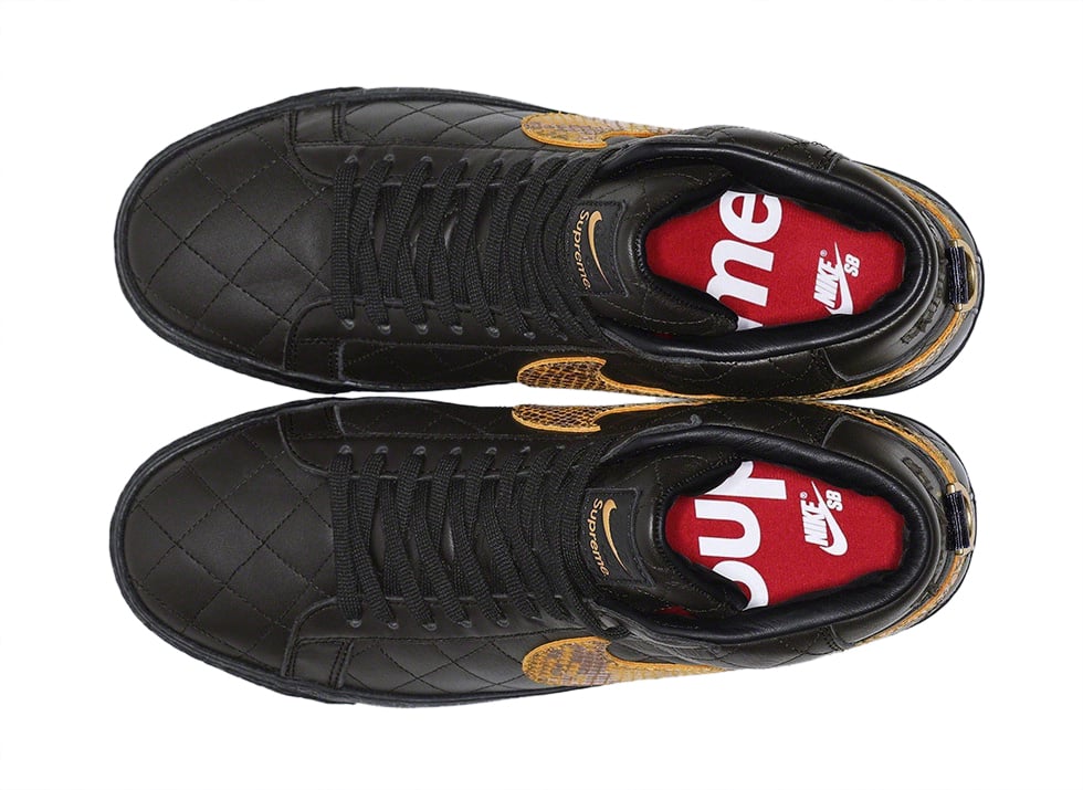Supreme x Nike SB Blazer Mid Quilted Black - Image 4