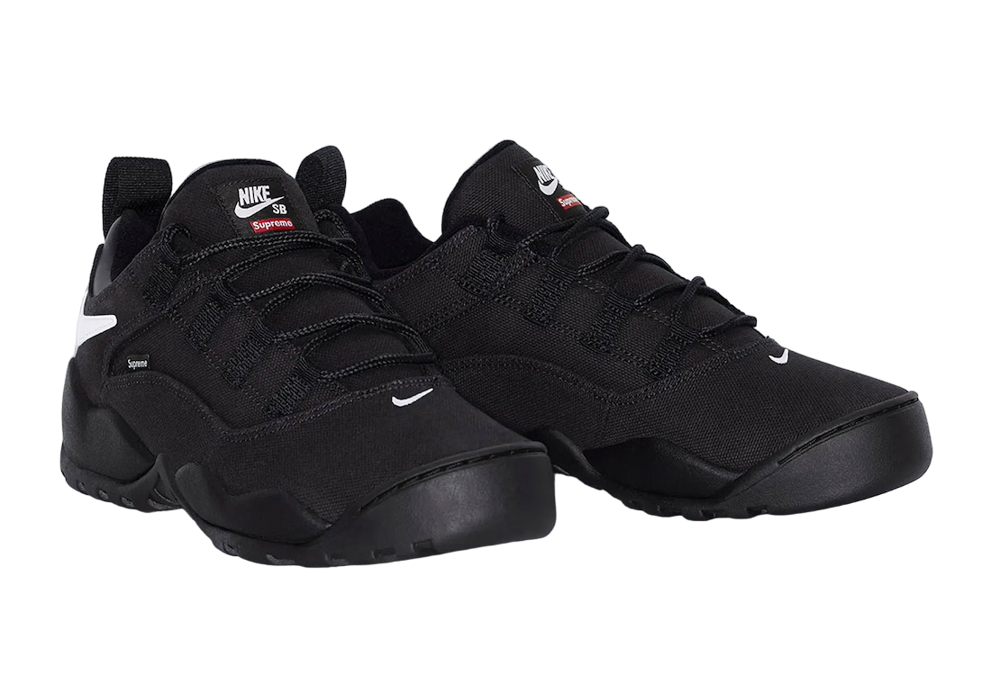 Supreme x Nike SB Darwin Low Black - Image 2