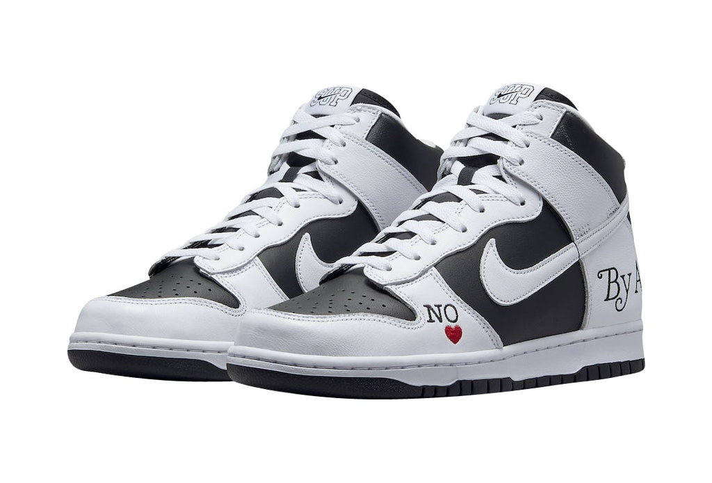 Supreme x Nike SB Dunk High By Any Means Black White - Image 2