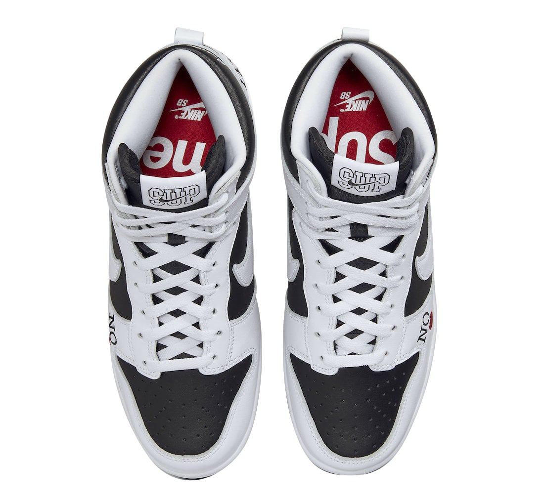 Supreme x Nike SB Dunk High By Any Means Black White - Image 4