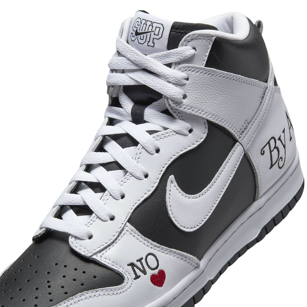 Supreme x Nike SB Dunk High By Any Means Black White - Image 7