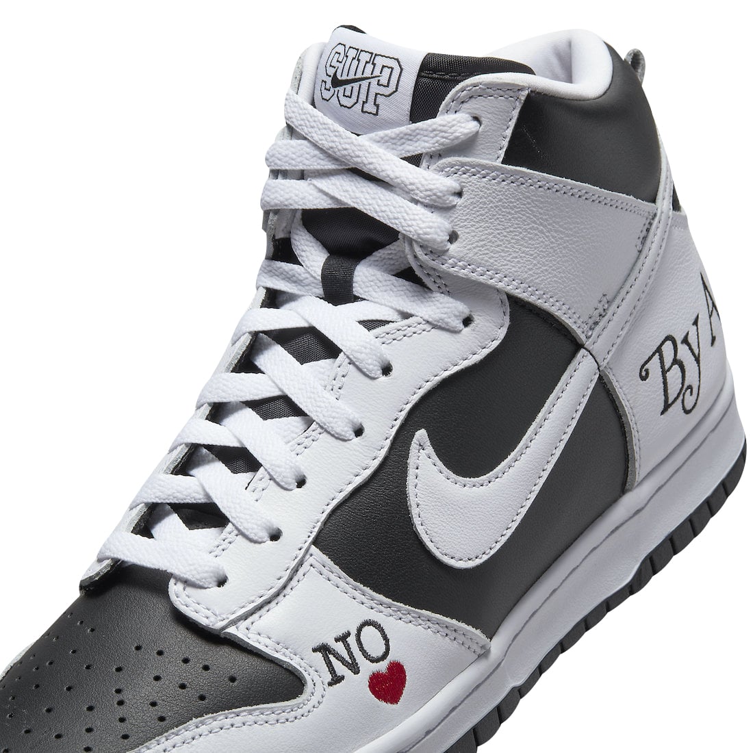 Supreme x Nike SB Dunk High By Any Means Black White - Image 7