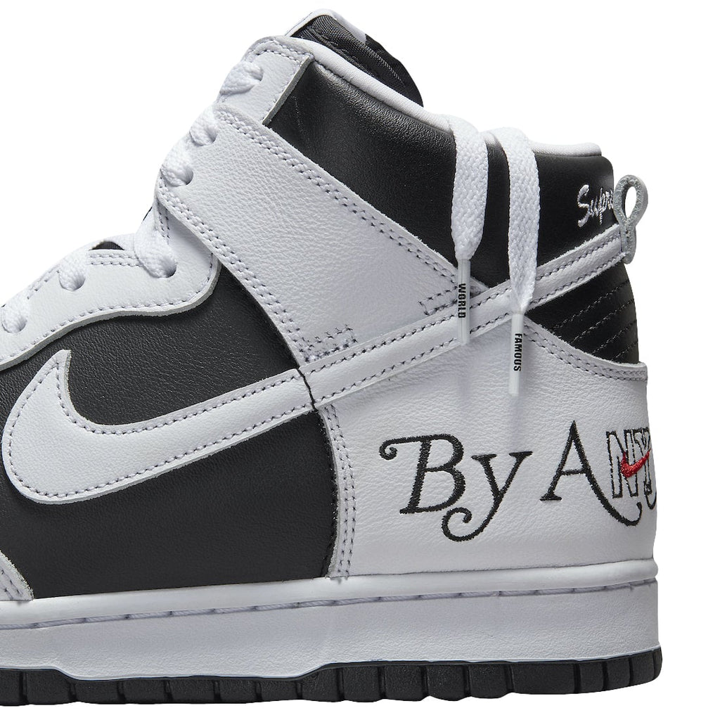 Supreme x Nike SB Dunk High By Any Means Black White - Image 9