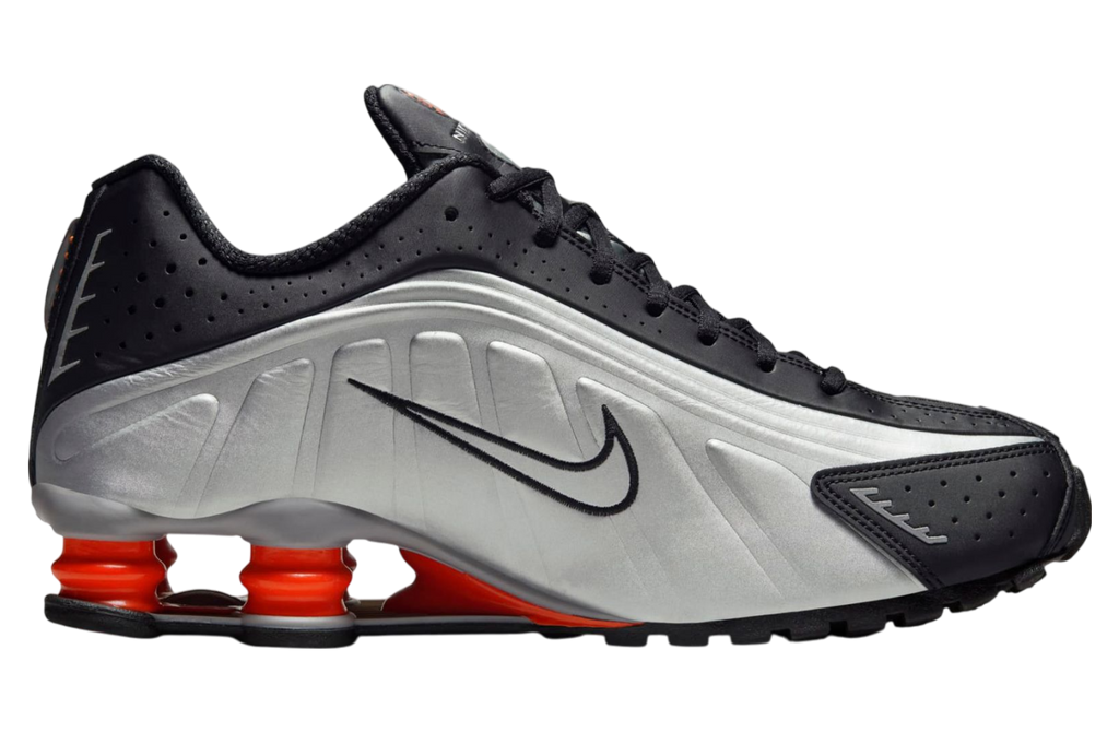 The Nike Shox R4 Metallic Silver / Red - Image 2