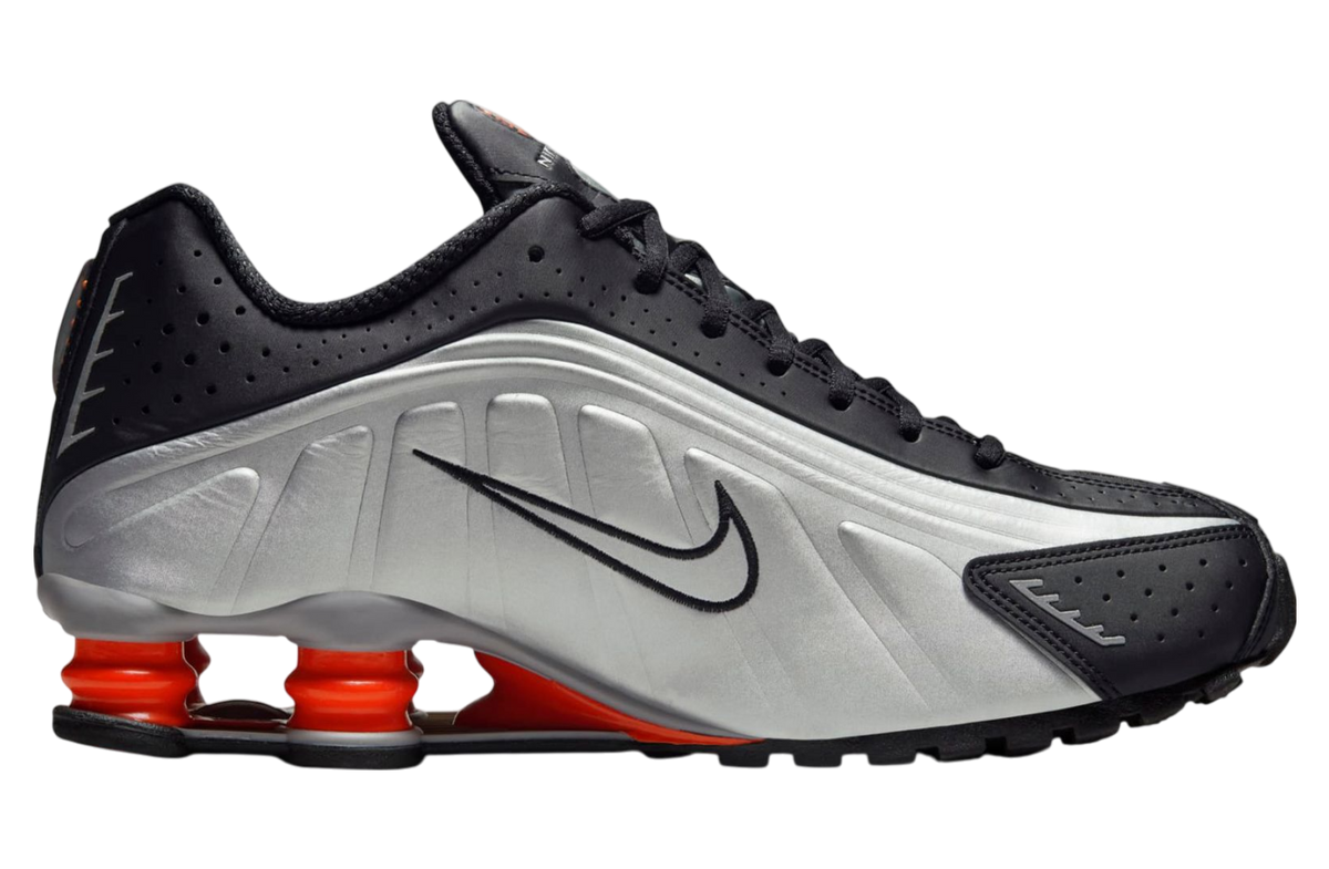 The Nike Shox R4 Metallic Silver / Red - Image 2