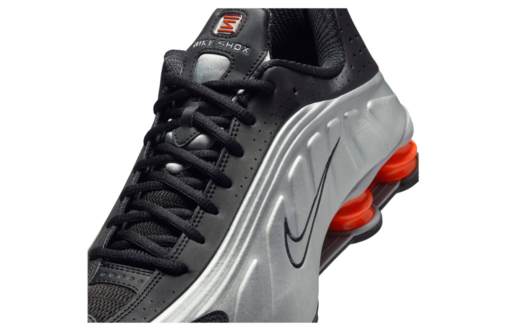 The Nike Shox R4 Metallic Silver / Red - Image 7
